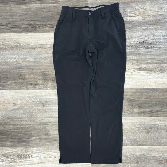 Under Armour UA Match Play Black Mens 33x30 Loose Fit Performance Golf Pants‎ - Picture 1 of 12